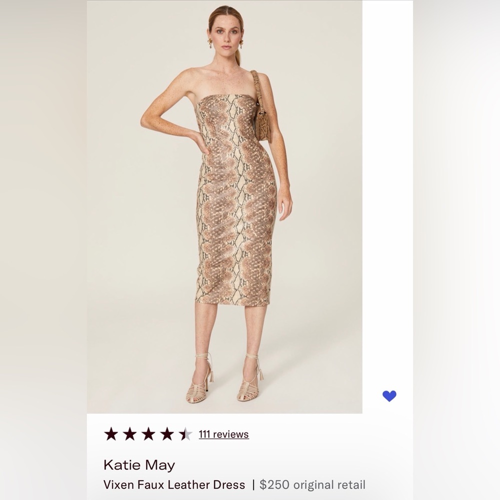 Katie May Vixen Faux Leather Snakeskin Dress
